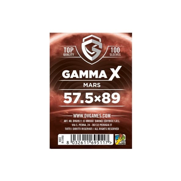 100 Sleeves Gamma X MARS 57,5X89  Bustine Protettive immagine 1