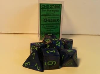 Set 7 Dadi Chessex Lustrous Dark Blue (27496)