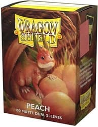 100 Sleeves Dragon Shield Standard  MATTE DUAL PEACH  Bustine Protettive