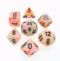 7 Die Set Chessex FESTIVE CIRCUS black Dice CIRCO nero Dadi Dado 27442