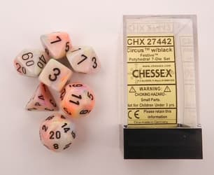 7 Die Set Chessex FESTIVE VIBRANT brown Dice VIBRANTE marrone Dadi Dado 27441