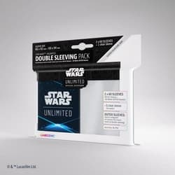2x60+1 Sleeves Gamegenic 66x92 Star Wars Unlimited - DOUBLE SLEEVING PACK SPACE BLUE Bustine Protettive