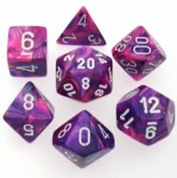 7 Die Set Chessex FESTIVE VIOLET white Dice VIOLETTO bianco Dadi Dado 27457