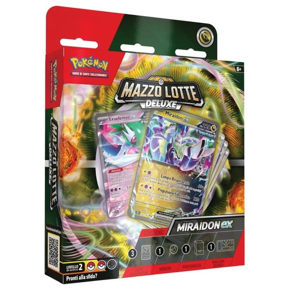Mazzo Lotte Deluxe MIRAIDON EX GCC POKEMON italiano immagine 1
